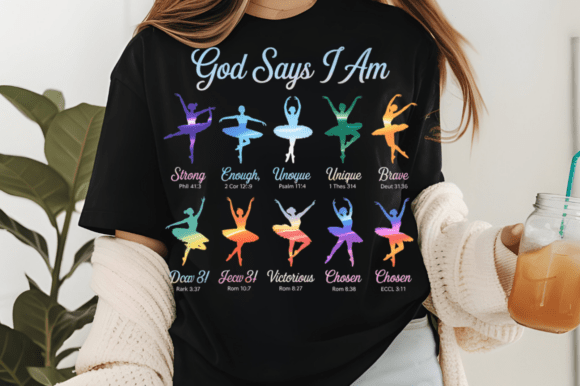 Christian Ballet Dancer PNG for T-Shirt Designs