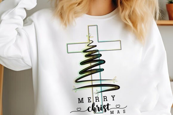 Christian Christmas Tree SVG for T-Shirt Designs