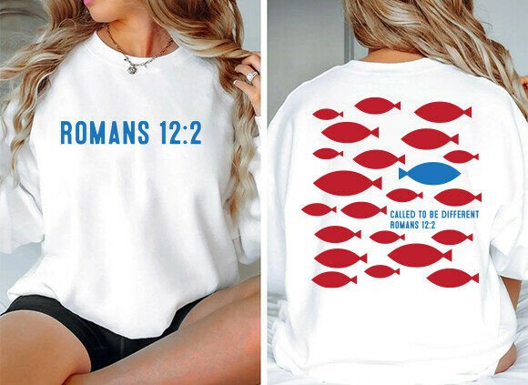 Christian Front Back SVG + Bible Verse PNG for T-Shirt Designs