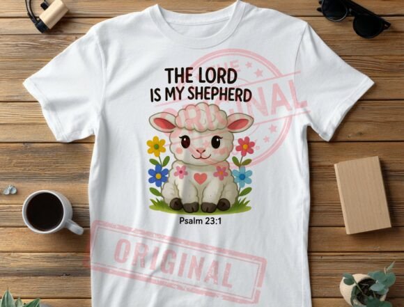 Christian Png Designs Cute Sheep Png for T-Shirt Designs
