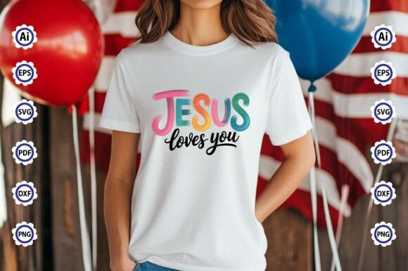 Christian PNG: Jesus Loves You T-Shirt