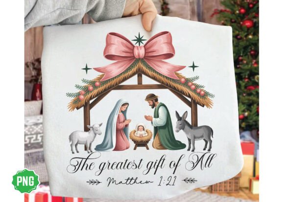 Greatest Gift of All PNG: Christian T-Shirt Designs