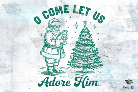 Jesus Christmas PNG & Santa PNG for T-Shirt Designs