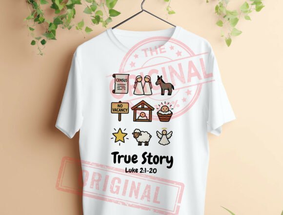 Jesus Christmas PNG True Story T-Shirt Designs