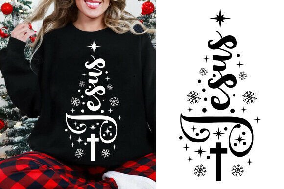 Jesus Christmas Tree SVG: Christian T-Shirt Designs