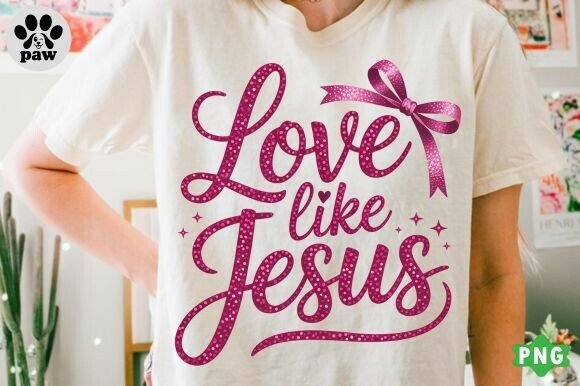 Love Like Jesus PNG: T-Shirt Designs