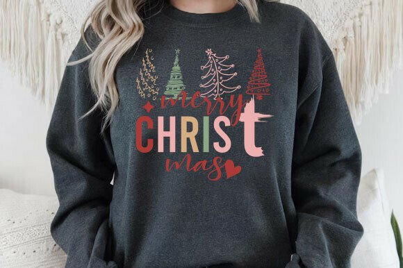 Merry Christmas SVG, Christian PNG for T-Shirt Designs